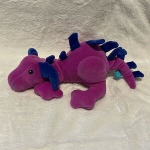 Manhattan Toy Company Plush Hester Dragon Stuffed Animal Toy Beans Purple 15"